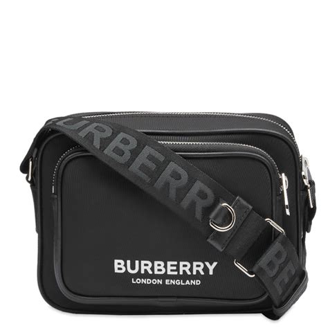 burberry black nylon bag|burberry black leather shoulder bag.